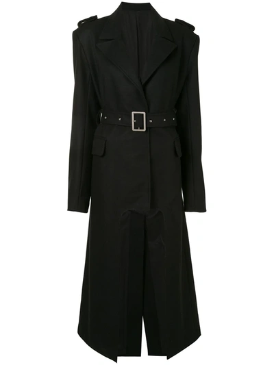 Shop Boyarovskaya Cut-out Oversized Trench Coat In Black