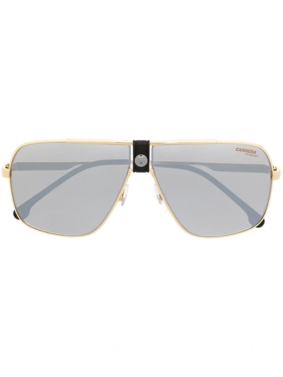 Shop Carrera Square-frame Sunglasses In Gold