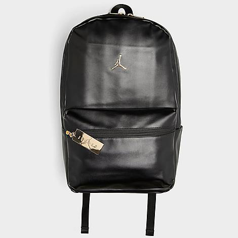 Nike Jordan Faux Leather Backpack In 