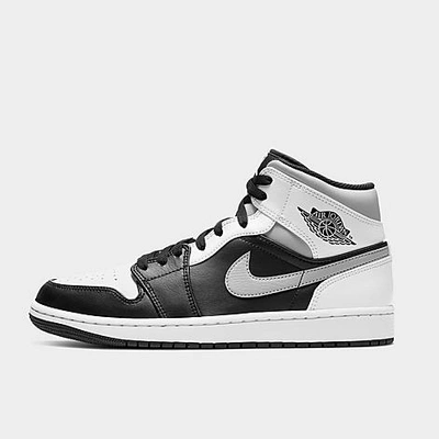 Shop Nike Air Jordan Retro 1 Mid Casual Shoes In White/black