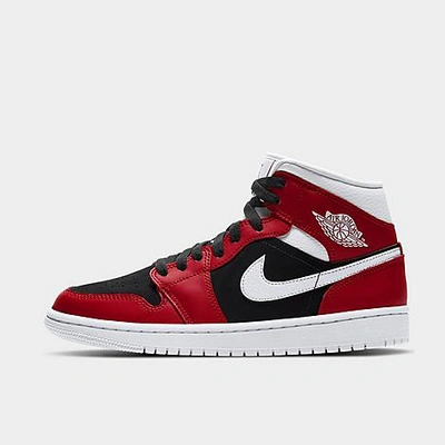 Shop Nike Jordan Women's Air Retro 1 Mid Se Casual Shoes Size 9.0 Leather/suede In Gym Red/white/black