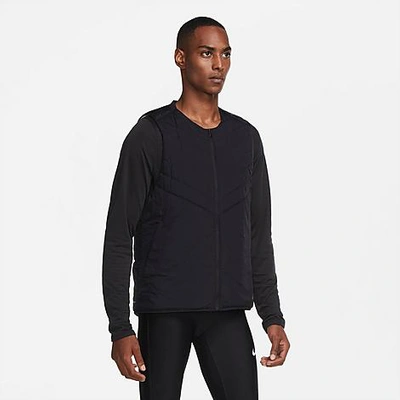 Shop Nike Men's Aerolayer Packable Vest In Black