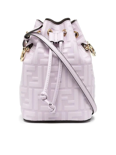 Shop Fendi Mini Mon Tresor Bucket Bag In Pink & Purple
