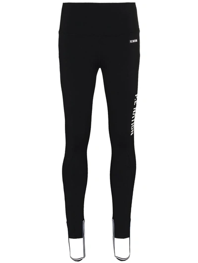 Shop P.e Nation Run Logo Stirrup Leggings In Black