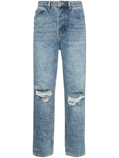 Shop Ksubi Bullet Vibez Stonewashed Loose-fit Jeans In Blue