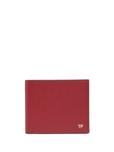 Shop Tom Ford Bi-fold Wallet In Red