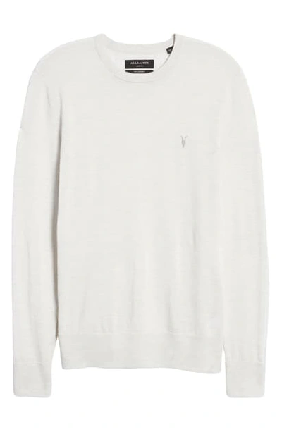 Shop Allsaints Mode Slim Fit Merino Wool Sweater In Fog Grey Marl