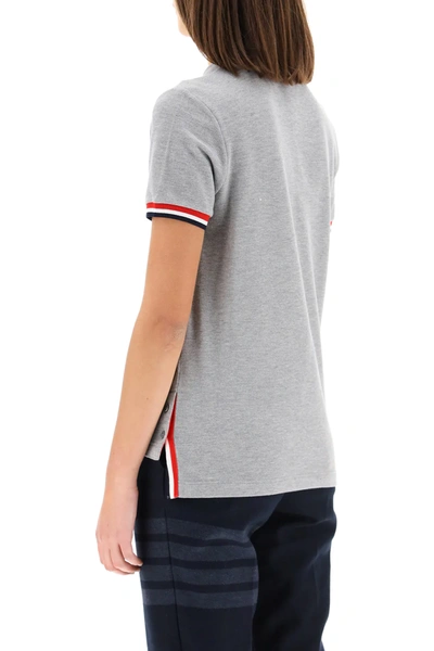 Shop Thom Browne Cotton Piquet T-shirt In Grey