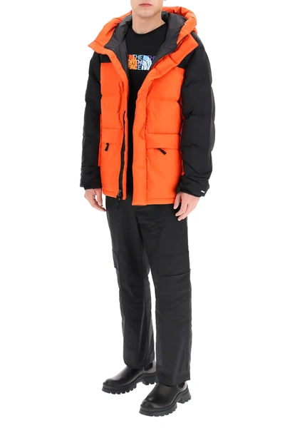 Shop The North Face Himalayan Down Jacket In Orange,black