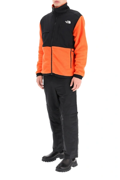 Shop The North Face Denali Blouson Sweatshirt In Orange,black