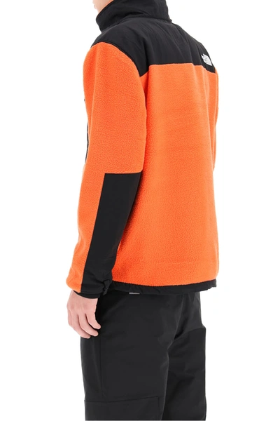 Shop The North Face Denali Blouson Sweatshirt In Orange,black