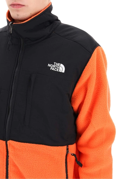 Shop The North Face Denali Blouson Sweatshirt In Orange,black