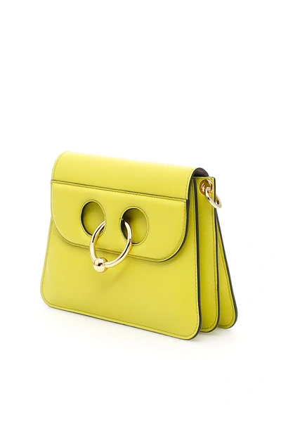 Shop Jw Anderson Mini Pierce Leather Bag In Green