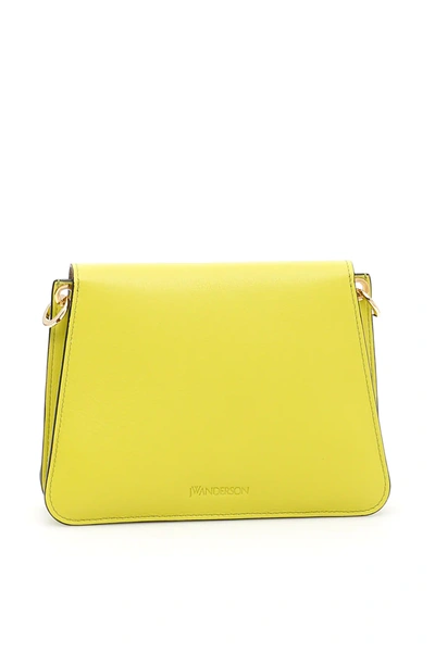 Shop Jw Anderson Mini Pierce Leather Bag In Green