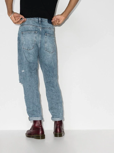 Shop Ksubi Blue Bullet Vibez Relaxed Stonewash Jeans