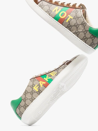 Shop Gucci 'ace' Sneakers In Brown