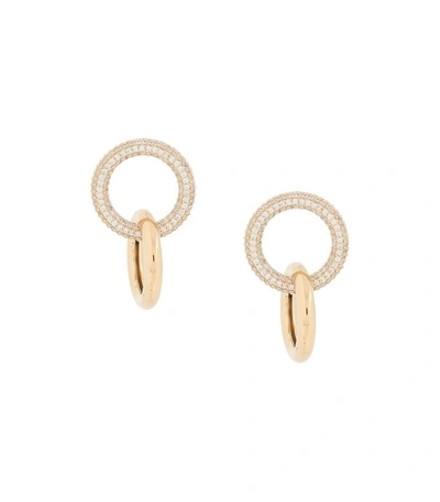 Shop Numbering Double Pavé Link Earring In Gold