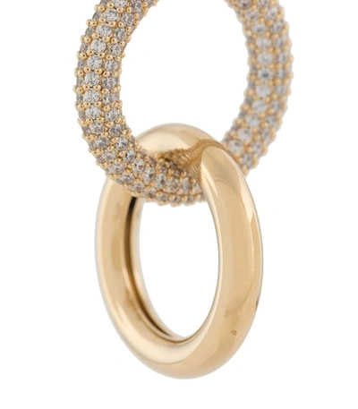 Shop Numbering Double Pavé Link Earring In Gold