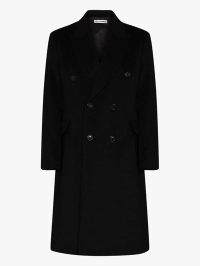OUR LEGACY BLACK WHALE DOUBLE-BREASTED WOOL COAT M4201WB15457470