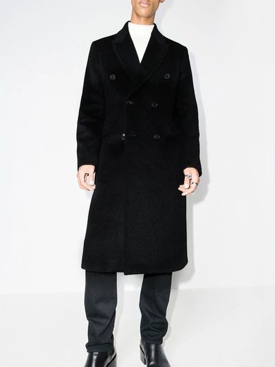 Our Legacy Whale Mohair And Wool Coat In Black