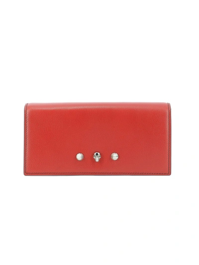 Shop Alexander Mcqueen Red Leather Wallet