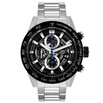 Shop Tag Heuer Carrera Calibre Heuer 01 Skeleton Mens Watch Car2a1t Box Card In Not Applicable