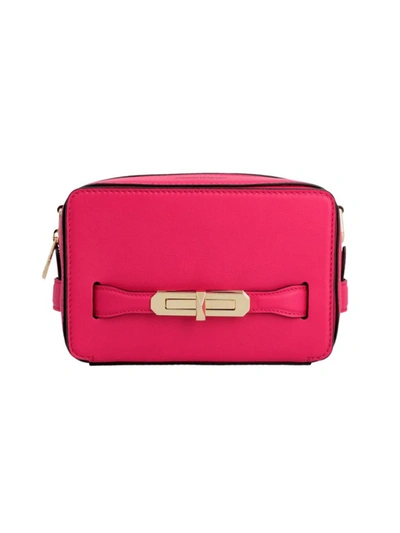 Shop Alexander Mcqueen The Myth Fuchsia Leather Shoulder Bag In Red