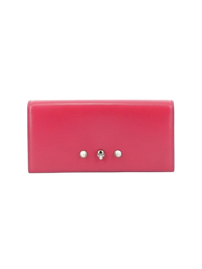 Shop Alexander Mcqueen Fuchsia Leather Wallet In Pink