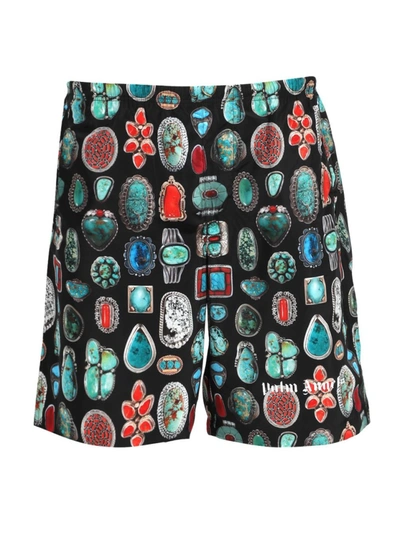 Shop Palm Angels Jewels Swim Shorts In Multicolor