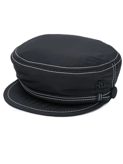 Shop Maison Michel New Abby Baker Boy Hat In Black