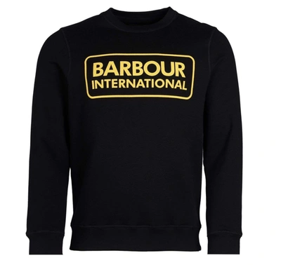 Shop Barbour International Large Logo Sweatshirt Black