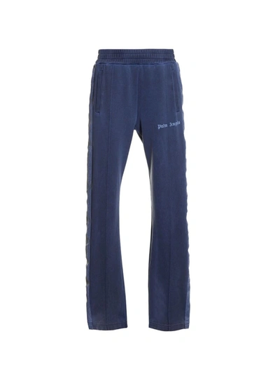 Shop Palm Angels Dyed Track Pants In Blue