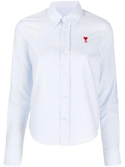 Shop Ami Alexandre Mattiussi Ami De Coeur Buttoned Shirt In White