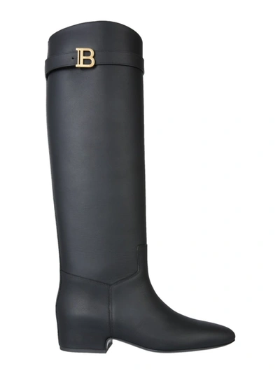 Shop Balmain Royce Black Leather Boots