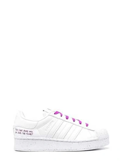 Shop Adidas Originals Low White 'superstar Bold' Sneakers