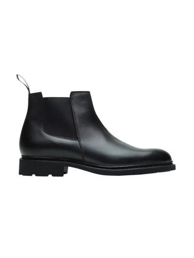 Shop Paraboot Chamfort Galaxy Black Leather Ankle Boots