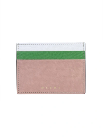 Shop Marni Multicolor Leather Card Holder