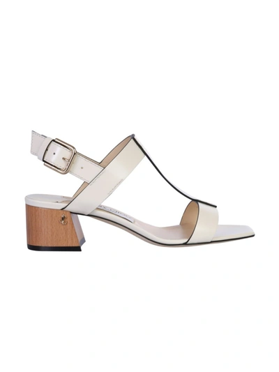 Shop Jimmy Choo White Leather Sandals