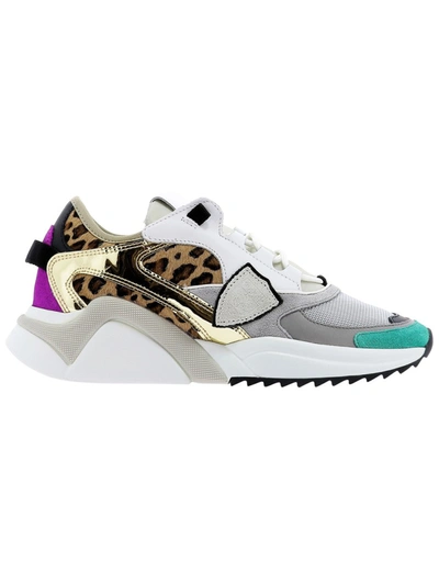 Shop Philippe Model Multicolor Leather Sneakers