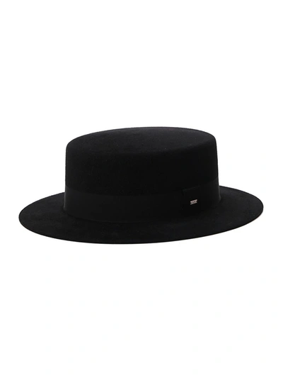 Shop Saint Laurent Black Fabric Hat