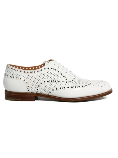 Shop Church's Burwood White Leather Lace-up Shoes