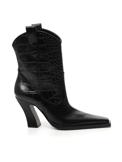 Shop Tom Ford Black Leather Ankle Boots