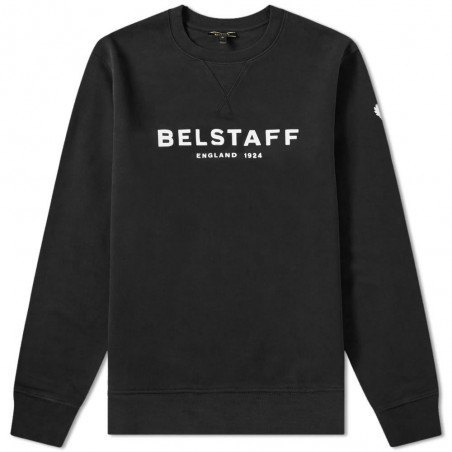 Belstaff 1924 Printed Logo Sweatshirt Black | ModeSens