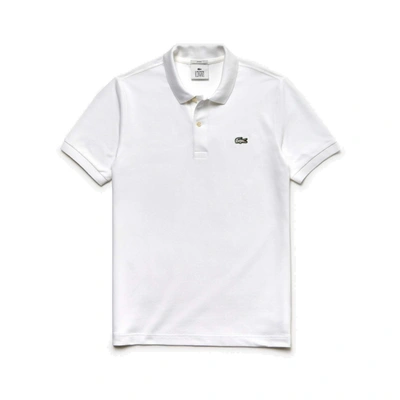 Shop Lacoste Live Slim Fit Polo Shirt White