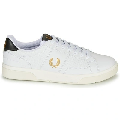 Shop Fred Perry B200 Perforated Leather Sneaker White