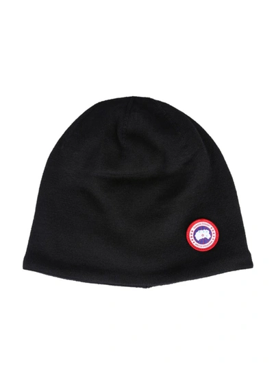 Shop Canada Goose Black Wool Hat