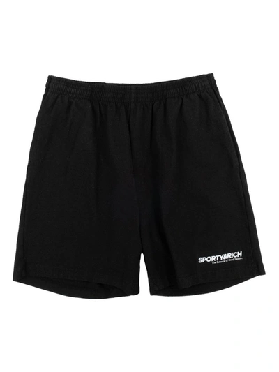 Shop Sporty And Rich Science Of Good Health Shorts In Black