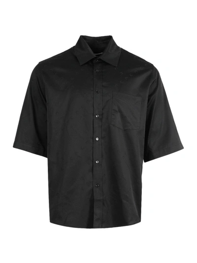 Shop Marine Serre Classic Tonal Print Shirt, Black