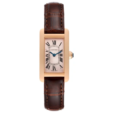 Shop Cartier Tank Americaine Rose Gold Small Ladies Watch 2597 In Not Applicable