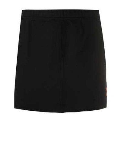 Shop Heron Preston Black Plush Skirt